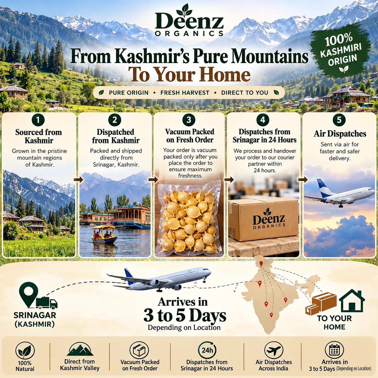 Kashmiri Mountain Garlic - Kashmiri Lahsun - Photo 4