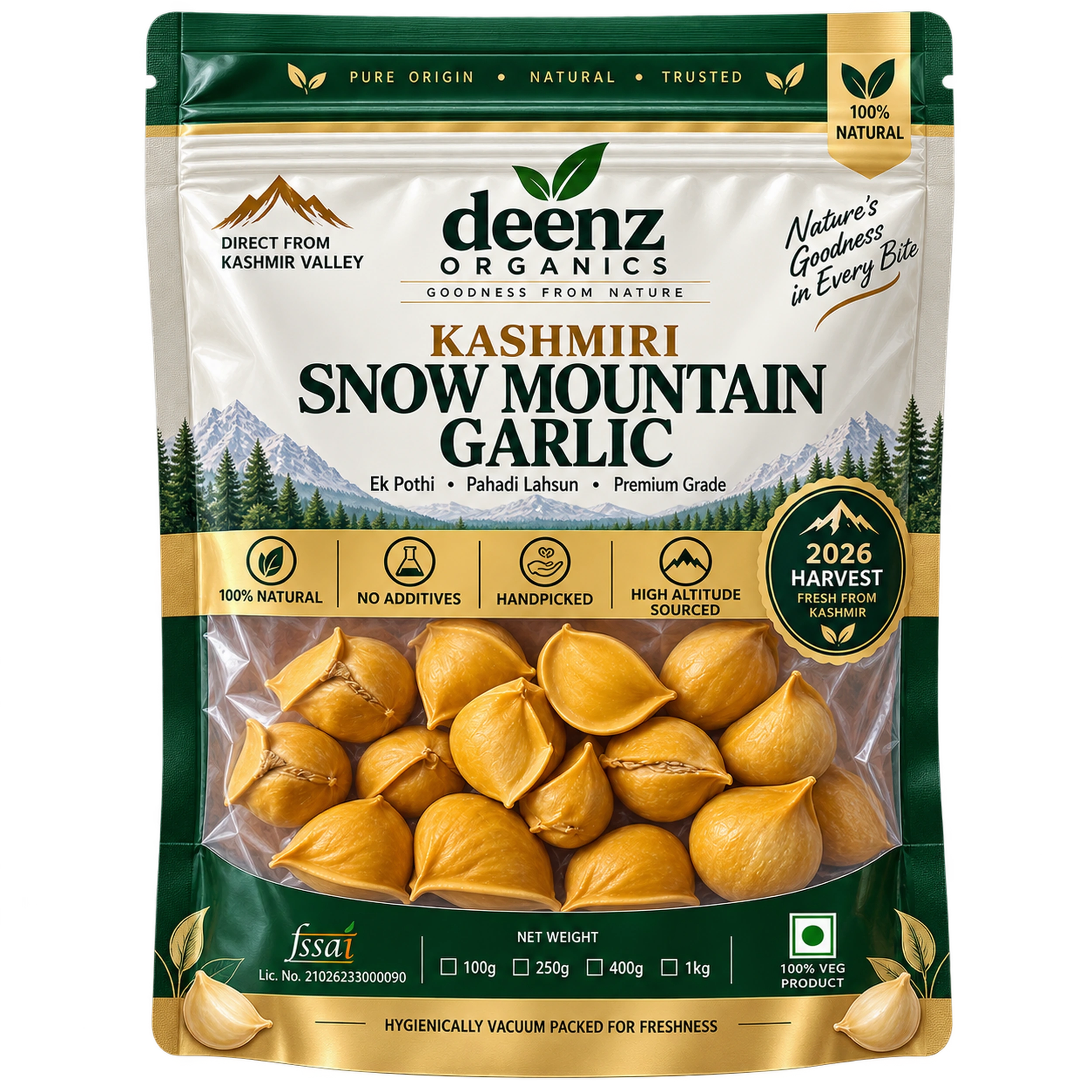 Kashmiri Snow Mountain Garlic - Kashmir Origin