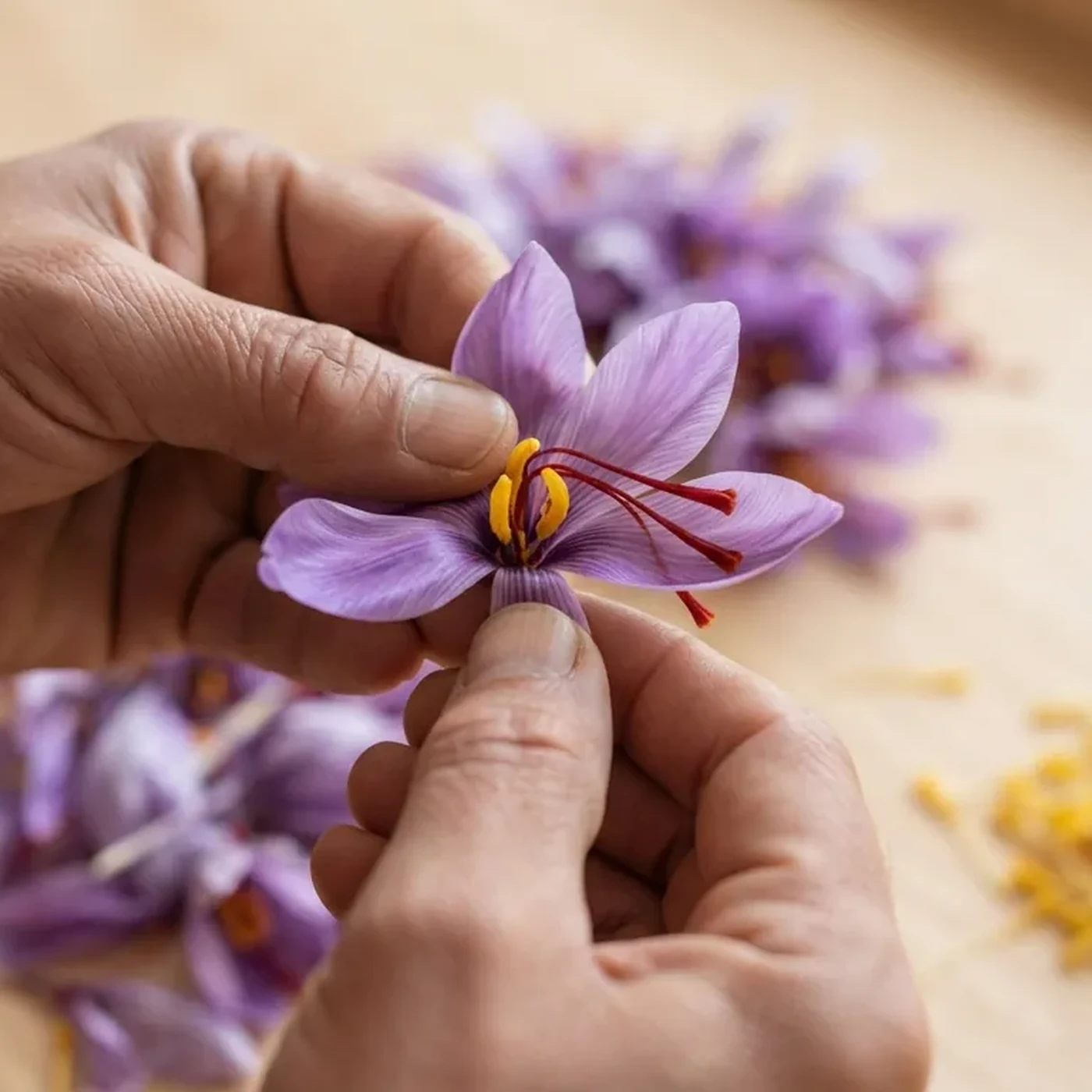 How to Identify Real Kashmiri Saffron (Kesar) — raw natural mountain harvest detail