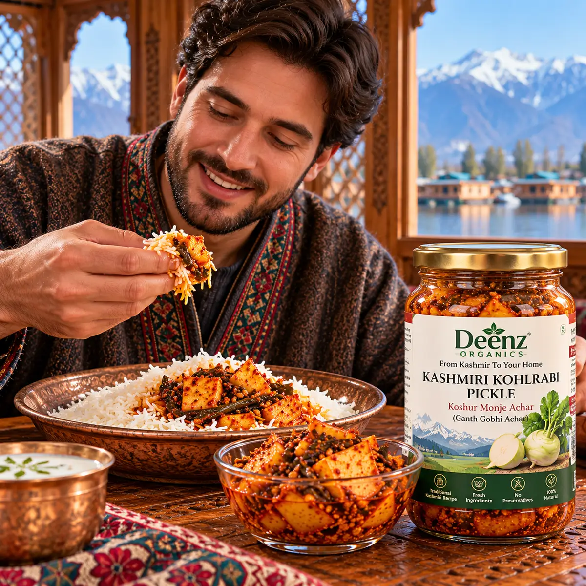 Kashmiri Kohlrabi Pickle (Koshur Monje Achar / Ganth Gobhi Achar) - Photo 3