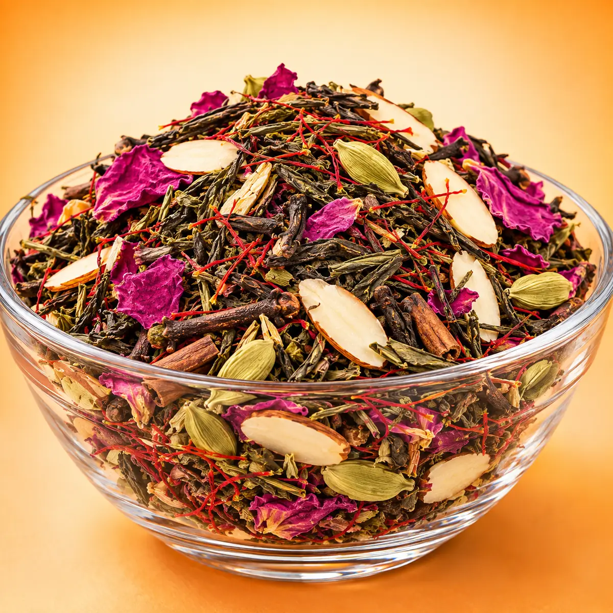 Kashmiri Kahwa (Traditional Shahi Saffron Green Tea with Whole Spices & Almonds) - Photo 2
