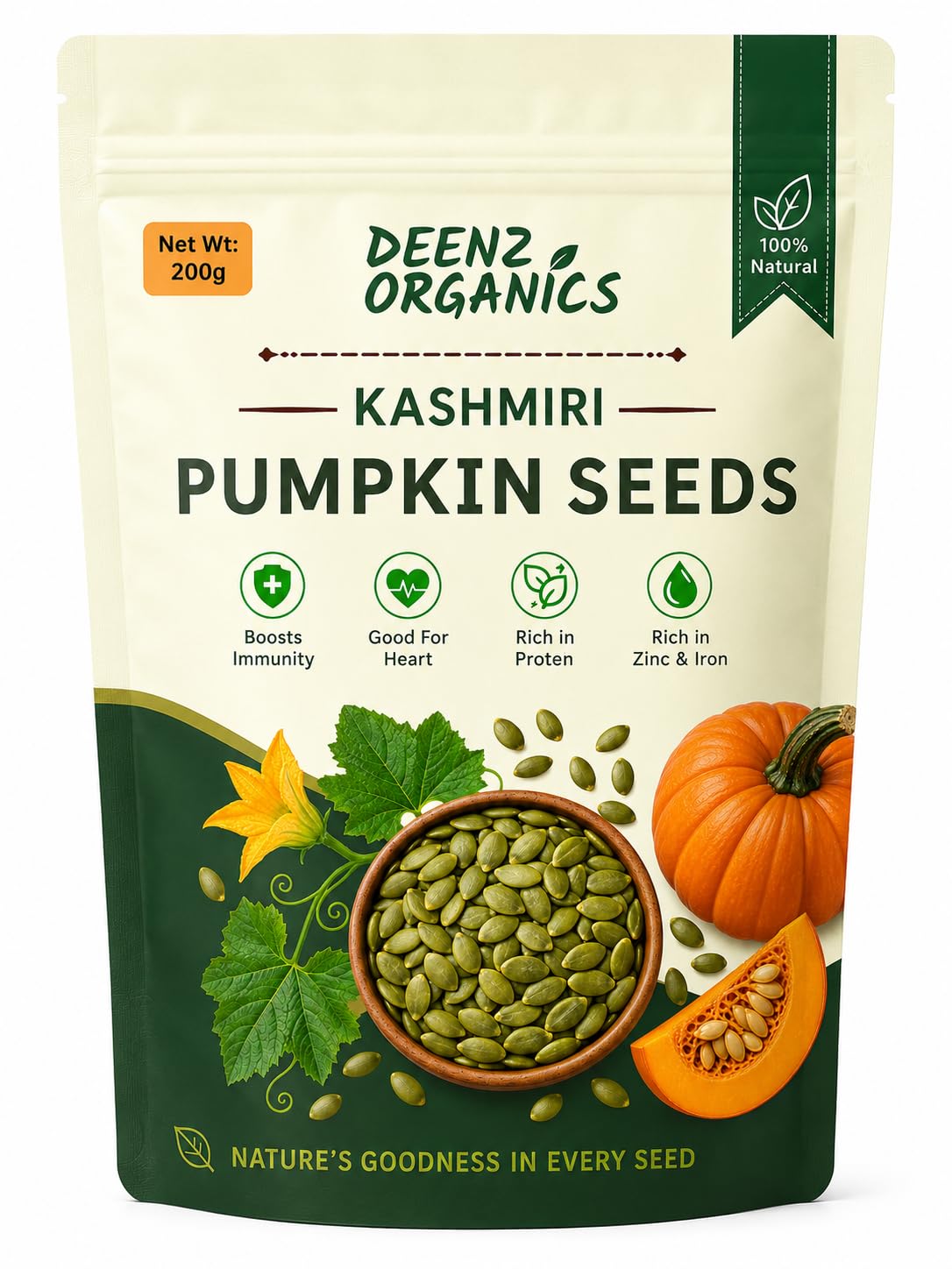 Kashmiri Pumpkin Seeds (Desi Kaddu Beej) – 100% Natural & Chemical-Free - Photo 3