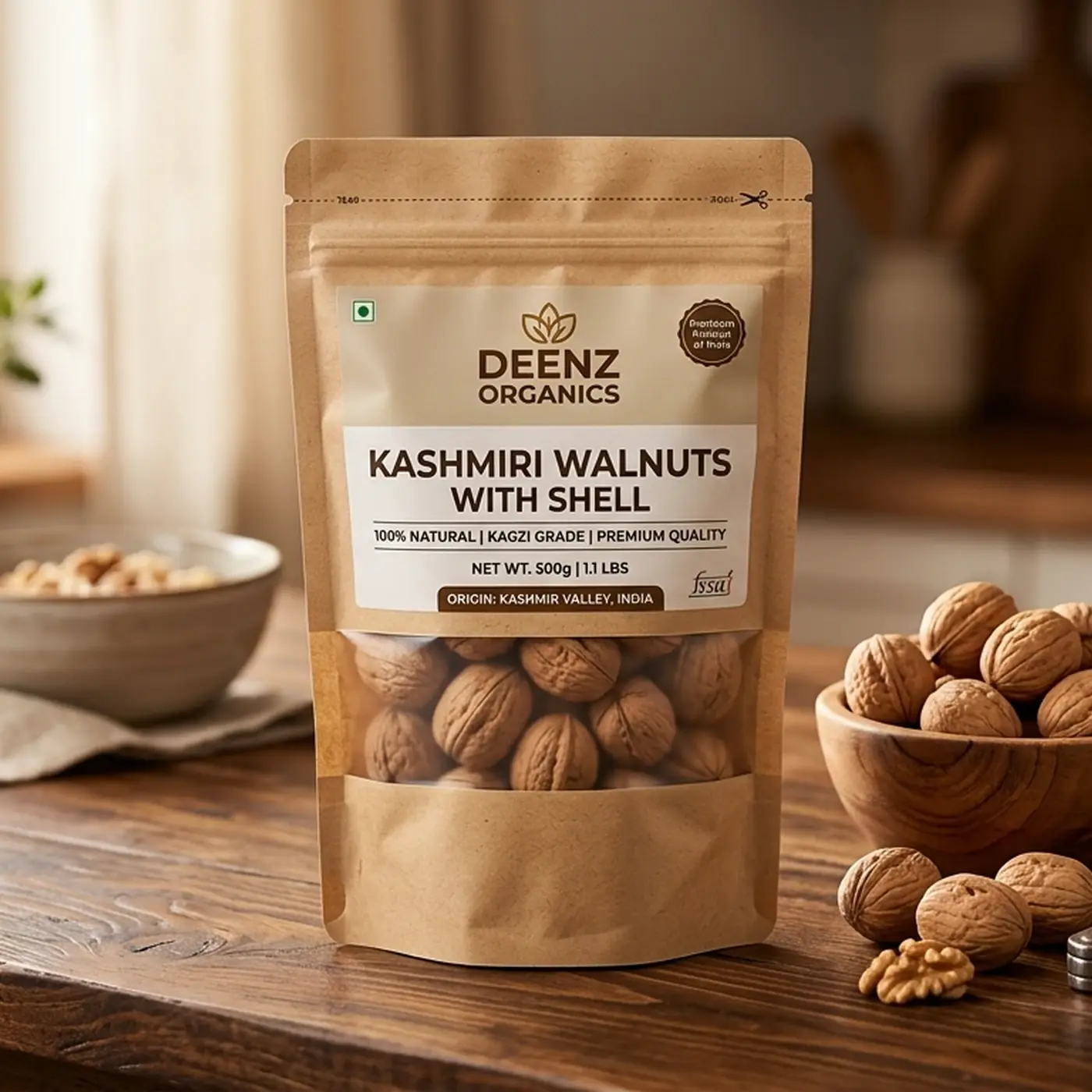 Premium Kashmiri Walnuts with Shell (Kashmiri Akhrot)